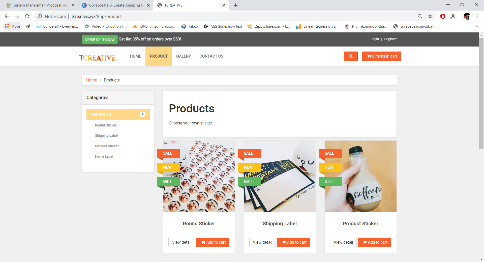 Tcreative Website (2019)